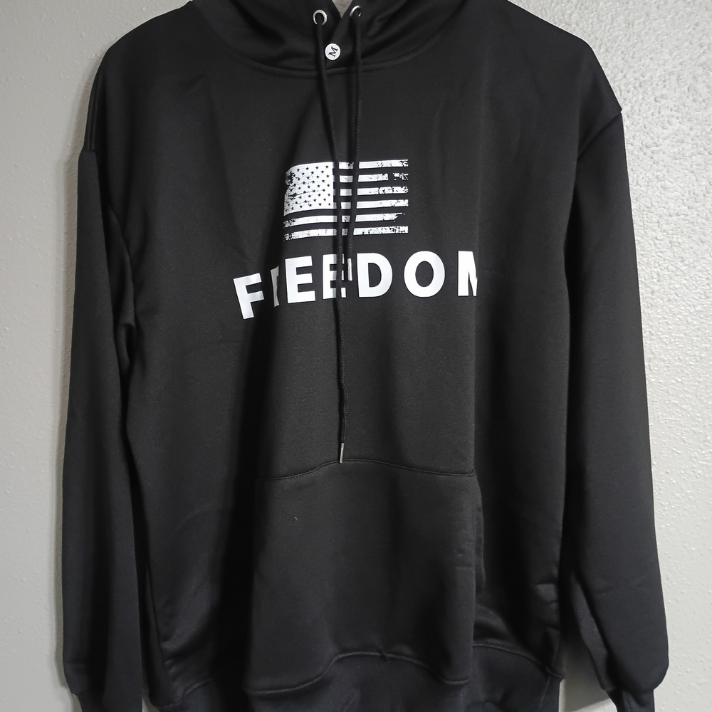 Charlie Kirk Black Freedom Hoodie Size Medium - Picture 3 of 6